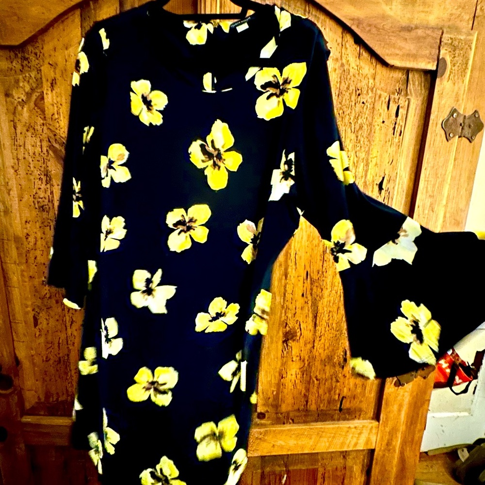 Tommy Hilfiger Yellow Floral Long Sleeve Dress